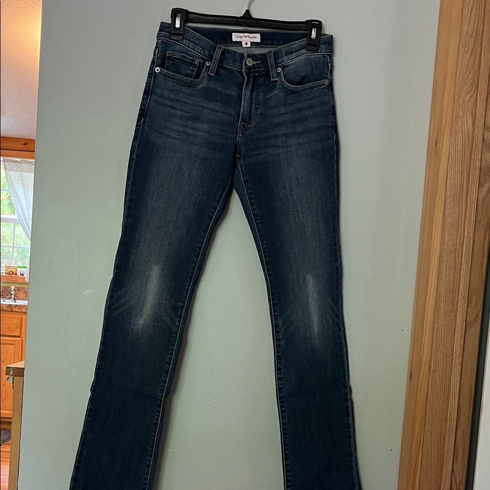 Lucky Brand Sweet Mid Rise Straight Dark Wash 2/26
